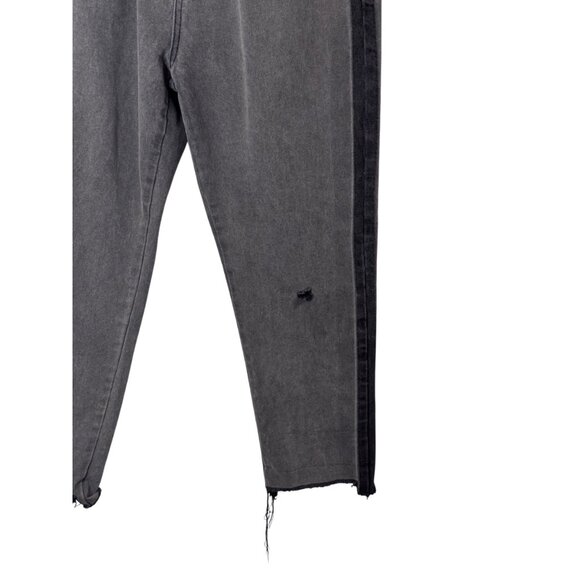 Nasty Gal grey black Side By Side high waisted mom jeans size 40 - Picture 6 of 11